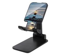 TKJMCSW Adjustable Cell Phone Stand for Desk Foldable Mobile Sea Lighthouse Phone Holder Cradle Dock Fit 4.0-8.0 Inch Smartphones Portable Travel Essentials Office Desktop Accessories Decor