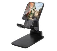TKJMCSW Adjustable Cell Phone Stand for Desk Foldable Mobile Street of Italy Phone Holder Cradle Dock Fit 4.0-8.0 Inch Smartphones Portable Travel Essentials Office Desktop Accessories Decor