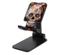 TKJMCSW Adjustable Cell Phone Stand for Desk Foldable Mobile Sugar Skulls Phone Holder Cradle Dock Fit 4.0-8.0 Inch Smartphones Portable Travel Essentials Office Desktop Accessories Decor