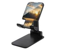 TKJMCSW Adjustable Cell Phone Stand for Desk Foldable Mobile Sunrise on The Lake Phone Holder Cradle Dock Fit 4.0-8.0 Inch Smartphones Portable Travel Essentials Office Desktop Accessories Decor