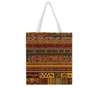 TKJMCSW African National Patterns Canvas Tote Bag for Women with Handles Reusable Grocery Cloth Bag Foldable Tote Purse Travel Casual Everyday Shoulder Bags Shopping Handbag for Teacher Nurse Gift