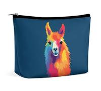 TKJMCSW Alpaca Pattern Cosmetic Bags for Women Men Waterproof Travel Toiletry Bag Large Capacity Makeup Bags PU Leather Cute Makeup Pouch Protable Travel Bag for Toiletries, white, One Size