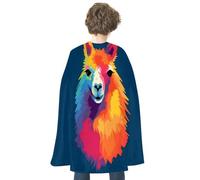 TKJMCSW Alpaca Pattern Renaissance Cape Reversible Halloween Cloak for Cosplay Party Medieval Costume Masquerade Outfit