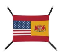 TKJMCSW American Spain Flag Cat Cage Hammock Cat Hammock for Cage Rat Hammock Ferret Hammock Cat Hammock for Large Cats Hanging Cat Bed Cat Hammock Bed Chinchilla Hammock Pet Hammock
