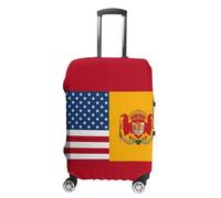 TKJMCSW American Spain Flag Luggage Cover Tsa Approved Suitcase Covers for Luggage Elastic Washable Suit Case Covers Anti-Scratch Travel Luggages Sleeve Suitcase Protector Fits 19-30 Inch Case
