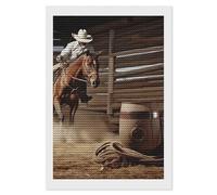 TKJMCSW American West Rodeo 5D Diamond Painting Kits for Adults Beginner DIY Round Full Drill Diamond Dots Paintings Paint with Diamonds Crafts Kits Gem Art for Home Wall Decor Gift 8"x12"