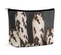 TKJMCSW Animal Skin Milk Cow Print Makeup Bag for Women Large Capacity Toiletry Bag Portable Make Up Organizer Cosmetics Bag Travel Bag for Cosmetic Storage Bag for Travel Work, style, One Size