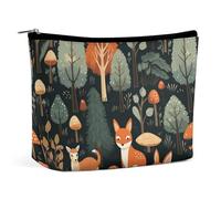 TKJMCSW Animals And Woodland Cosmetic Bags for Women Men Waterproof Travel Toiletry Bag Large Capacity Makeup Bags PU Leather Cute Makeup Pouch Protable Travel Bag for Toiletries, white, One Size
