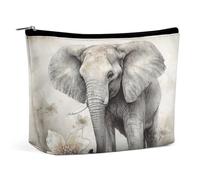 TKJMCSW Animals Cute Elephant Cosmetic Bags for Women Men Waterproof Travel Toiletry Bag Large Capacity Makeup Bags PU Leather Cute Makeup Pouch Protable Travel Bag for Toiletries