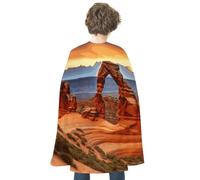 TKJMCSW Arches National Park Renaissance Cape Reversible Halloween Cloak for Cosplay Party Medieval Costume Masquerade Outfit