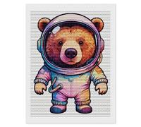 TKJMCSW Astronaut Animal Art 5D Diamond Painting Kits for Adults Beginner DIY Round Full Drill Diamond Dots Paintings Paint with Diamonds Crafts Kits Gem Art for Home Wall Decor Gift 12"x16"