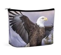 TKJMCSW Bald Eagle Makeup Bag for Women Large Capacity Toiletry Bag Portable Make Up Organizer Cosmetics Bag Travel Bag for Cosmetic Storage Bag for Travel Work, style, One Size