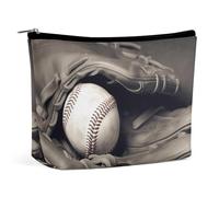 TKJMCSW Baseball And Glove Makeup Bag for Women Large Capacity Toiletry Bag Portable Make Up Organizer Cosmetics Bag Travel Bag for Cosmetic Storage Bag for Travel Work, style, One Size