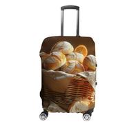 TKJMCSW Basket of Bread Luggage Cover Tsa Approved Suitcase Covers for Luggage Elastic Washable Suit Case Covers Anti-Scratch Travel Luggages Sleeve Suitcase Protector Fits 19-30 Inch Case(), white, M