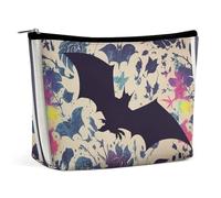 TKJMCSW Bat Print Makeup Bag for Women Large Capacity Toiletry Bag Portable Make Up Organizer Cosmetics Bag Travel Bag for Cosmetic Storage Bag for Travel Work, style, One Size