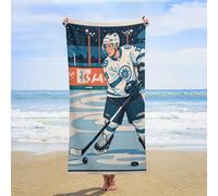 TKJMCSW Beach Towel 63"X31.5" Ice Hockey Print Pool Towels Oversized Quick Dry Microfiber Bath Towels Sand Free, Absorbent, Lightweight, Personalized Turkish Beach Towel for Adults Travel Gym