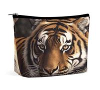 TKJMCSW Bengal Tiger Cosmetic Bags for Women Men Waterproof Travel Toiletry Bag Large Capacity Makeup Bags PU Leather Cute Makeup Pouch Protable Travel Bag for Toiletries