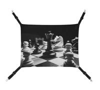 TKJMCSW Black and White Chess Cat Cage Hammock Cat Hammock for Cage Rat Hammock Ferret Hammock Cat Hammock for Large Cats Hanging Cat Bed Cat Hammock Bed Chinchilla Hammock Pet Hammock