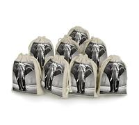 TKJMCSW Black And White Elephant Drawstring Gift Bags 8PCS Muslin Bags Drawstring Bags Small Drawstring Bags Gift Bags with Drawstring Gift Wrap Bags Drawstring Drawstring Pouch