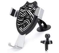 TKJMCSW Black and White Lines Car Phone Mount Universal Auto Phone Holder Adjustable Cellphone Car Mount 360° Rotation, Dashboard & Windshield & Air Vent Strong Suction Cup Phones Stand