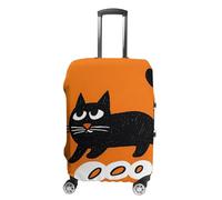 TKJMCSW Black Cat Luggage Cover Tsa Approved Suitcase Covers for Luggage Elastic Washable Suit Case Covers Anti-Scratch Travel Luggages Sleeve Suitcase Protector Fits 19-30 Inch Case(), White, XL