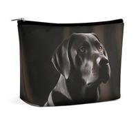 TKJMCSW Black Labrador Cosmetic Bags for Women Men Waterproof Travel Toiletry Bag Large Capacity Makeup Bags PU Leather Cute Makeup Pouch Protable Travel Bag for Toiletries, white, One Size
