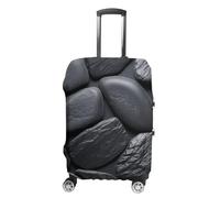 TKJMCSW Black Stone Luggage Cover Tsa Approved Suitcase Covers for Luggage Elastic Washable Suit Case Covers Anti-Scratch Travel Luggages Sleeve Suitcase Protector Fits 19-30 Inch Case(), white, L