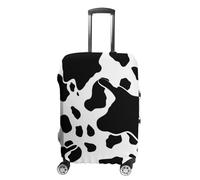 TKJMCSW Black White Cow Luggage Cover Tsa Approved Suitcase Covers for Luggage Elastic Washable Suit Case Covers Anti-Scratch Travel Luggages Sleeve Suitcase Protector Fits 19-30 Inch Case(), White