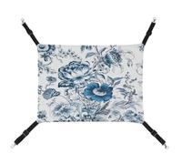TKJMCSW Blue and White Floral Pattern Cat Cage Hammock Cat Hammock for Cage Rat Hammock Ferret Hammock Cat Hammock for Large Cats Hanging Cat Bed Cat Hammock Bed Chinchilla Hammock Pet Hammock