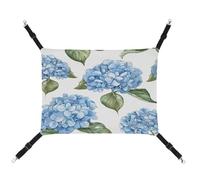 TKJMCSW Blue Hydrangea Pattern Cat Cage Hammock Cat Hammock for Cage Rat Hammock Ferret Hammock Cat Hammock for Large Cats Hanging Cat Bed Cat Hammock Bed Chinchilla Hammock Pet Hammock