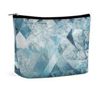 TKJMCSW Blue Pattern Cosmetic Bags for Women Men Waterproof Travel Toiletry Bag Large Capacity Makeup Bags PU Leather Cute Makeup Pouch Protable Travel Bag for Toiletries, white, One Size