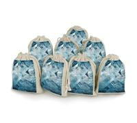 TKJMCSW Blue Pattern Drawstring Gift Bags 8PCS Muslin Bags Drawstring Bags Small Drawstring Bags Gift Bags with Drawstring Gift Wrap Bags Drawstring Drawstring Pouch