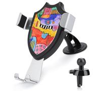 TKJMCSW Bright Colored Curves Car Phone Mount Universal Auto Phone Holder Adjustable Cellphone Car Mount 360° Rotation, Dashboard & Windshield & Air Vent Strong Suction Cup Phones Stand