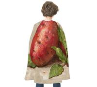 TKJMCSW Bright Red Sweet Potato Renaissance Cape Reversible Halloween Cloak for Cosplay Party Medieval Costume Masquerade Outfit