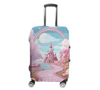 TKJMCSW Candy Land Luggage Cover Tsa Approved Suitcase Covers for Luggage Elastic Washable Suit Case Covers Anti-Scratch Travel Luggages Sleeve Suitcase Protector Fits 19-30 Inch Case(), White, S