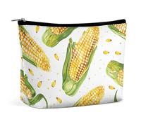 TKJMCSW Cartoon Corn on The Cob Cosmetic Bags for Women Men Waterproof Travel Toiletry Bag Large Capacity Makeup Bags PU Leather Cute Makeup Pouch Protable Travel Bag for Toiletries