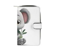 TKJMCSW Cartoon Koala Leather Wallets for Women with 12 Card Slots Zip Credit Card Holder Long Clutch with Coin Purse Id Window Travel Cash Wallet
