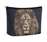 TKJMCSW Cartoon Lion Cosmetic Bags for Women Men Waterproof Travel Toiletry Bag Large Capacity Makeup Bags PU Leather Cute Makeup Pouch Protable Travel Bag for Toiletries