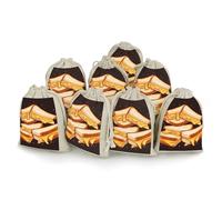 TKJMCSW Cheese Sandwiches Drawstring Gift Bags 8PCS Muslin Bags Drawstring Bags Small Drawstring Bags Gift Bags with Drawstring Gift Wrap Bags Drawstring Drawstring Pouch