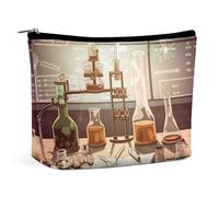 TKJMCSW Chemistry Lab Makeup Bag for Women Large Capacity Toiletry Bag Portable Make Up Organizer Cosmetics Bag Travel Bag for Cosmetic Storage Bag for Travel Work, style, One Size