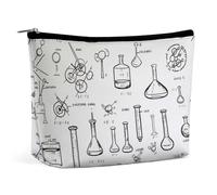 TKJMCSW Chemistry Print Makeup Bag for Women Large Capacity Toiletry Bag Portable Make Up Organizer Cosmetics Bag Travel Bag for Cosmetic Storage Bag for Travel Work, style, One Size