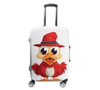 TKJMCSW Chicken Wearing Hat Luggage Cover Tsa Approved Suitcase Covers for Luggage Elastic Washable Suit Case Covers Anti-Scratch Travel Luggages Sleeve Suitcase Protector Fits 19-30 Inch Case
