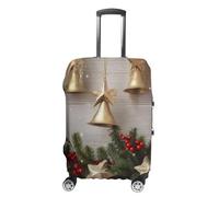 TKJMCSW Christmas Tree And Bells Luggage Cover Tsa Approved Suitcase Covers for Luggage Elastic Washable Suit Case Covers Anti-Scratch Travel Luggages Sleeve Suitcase Protector Fits 19-30 Inch Case