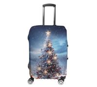 TKJMCSW Christmas Trees Luggage Cover Tsa Approved Suitcase Covers for Luggage Elastic Washable Suit Case Covers Anti-Scratch Travel Luggages Sleeve Suitcase Protector Fits 19-30 Inch Case(), White, M