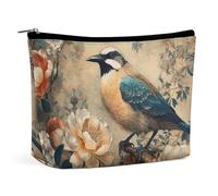 TKJMCSW Classical Pattern Flowers Cosmetic Bags for Women Men Waterproof Travel Toiletry Bag Large Capacity Makeup Bags PU Leather Cute Makeup Pouch Protable Travel Bag for Toiletries, white, One Size