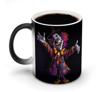 TKJMCSW Coffee Mug 11 Oz Cute Cartoon Clown Color Changing Mugs, Heat Changing Coffee Mugs with Handle, Heat Sensitive Magic Mug for Women Men Funny Ceramic Cup for Tea Latte Milk Cocoa