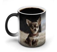 TKJMCSW Coffee Mug 11 Oz Cute Chihuahua Color Changing Mugs, Heat Changing Coffee Mugs with Handle, Heat Sensitive Magic Mug for Women Men Funny Ceramic Cup for Tea Latte Milk Cocoa