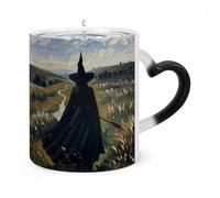 TKJMCSW Coffee Mug 11 Oz The Witch of Darkness Color Changing Mugs, Heat Changing Coffee Mugs with Handle, Heat Sensitive Magic Mug for Women Men Funny Ceramic Cup for Tea Latte Milk Cocoa