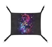 TKJMCSW Colorful Galaxy Music Note Cat Cage Hammock Cat Hammock for Cage Rat Hammock Ferret Hammock Cat Hammock for Large Cats Hanging Cat Bed Cat Hammock Bed Chinchilla Hammock Pet Hammock