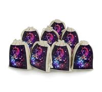 TKJMCSW Colorful Galaxy Music Note Drawstring Gift Bags 8PCS Muslin Bags Drawstring Bags Small Drawstring Bags Gift Bags with Drawstring Gift Wrap Bags Drawstring Drawstring Pouch